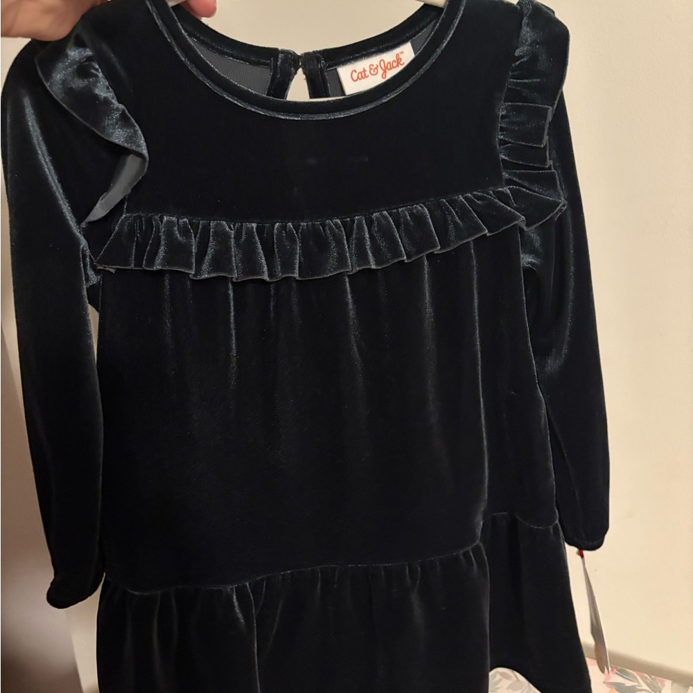 Cat & Jack Navy Velvet Dress